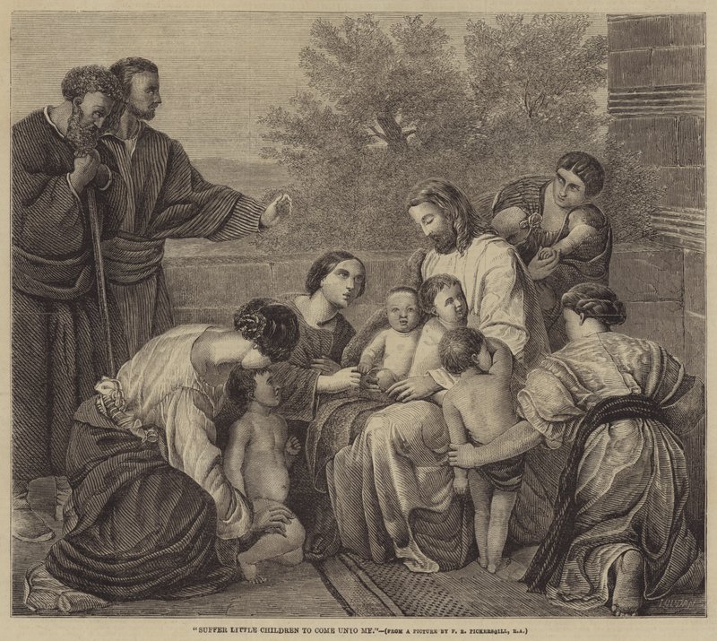 Küçük Çocukların Bana Gelmesi İçin Acı Çekin by Henry William Pickersgill