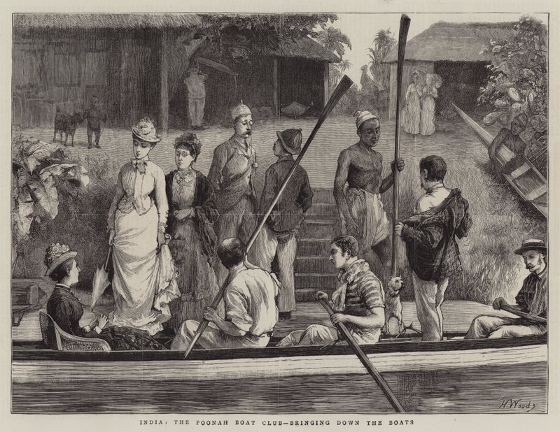 Hindistan, Poonah Tekne Kulübü, Tekneleri indiriyor by Henry Woods