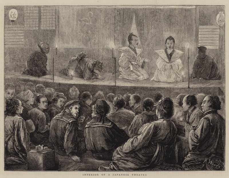 Bir Japon Tiyatrosunun İç Mekanı by Henry Woods