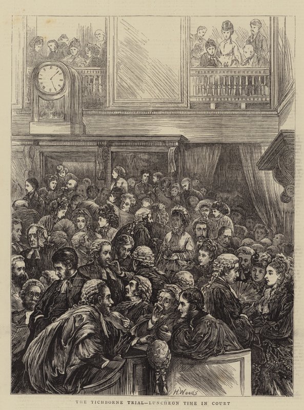 Tichborne Davası, Mahkemede Öğle Yemeği Saati by Henry Woods