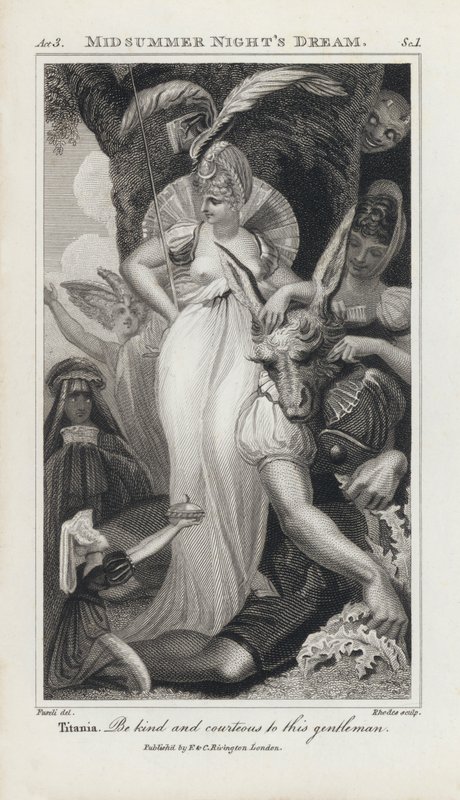 Shakespeare'in Bir Yaz Gecesi Rüyası için çizim (gravür) by Henry  Fuseli