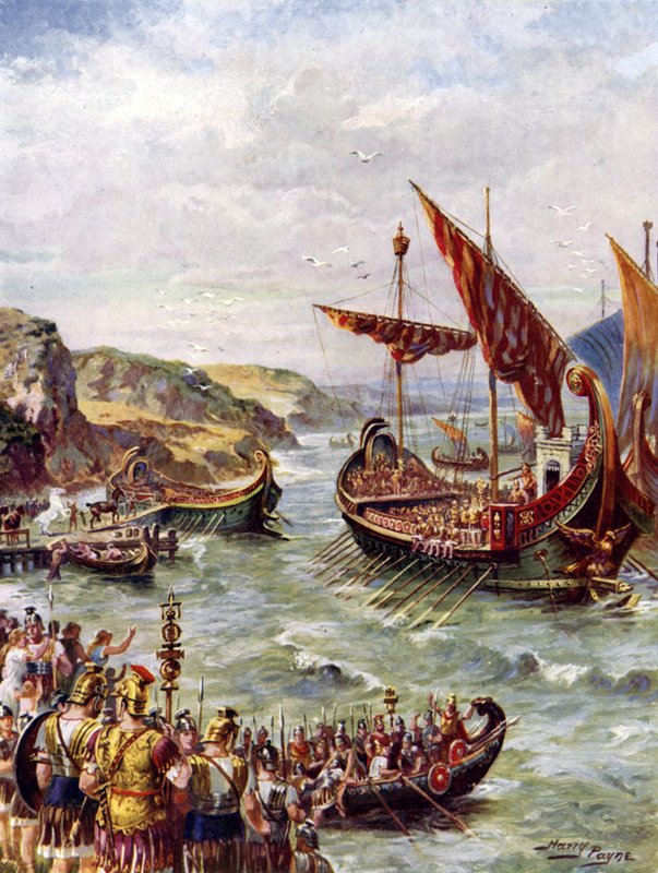 Romalıların Ayrılışı (renkli taş) by Henry Payne