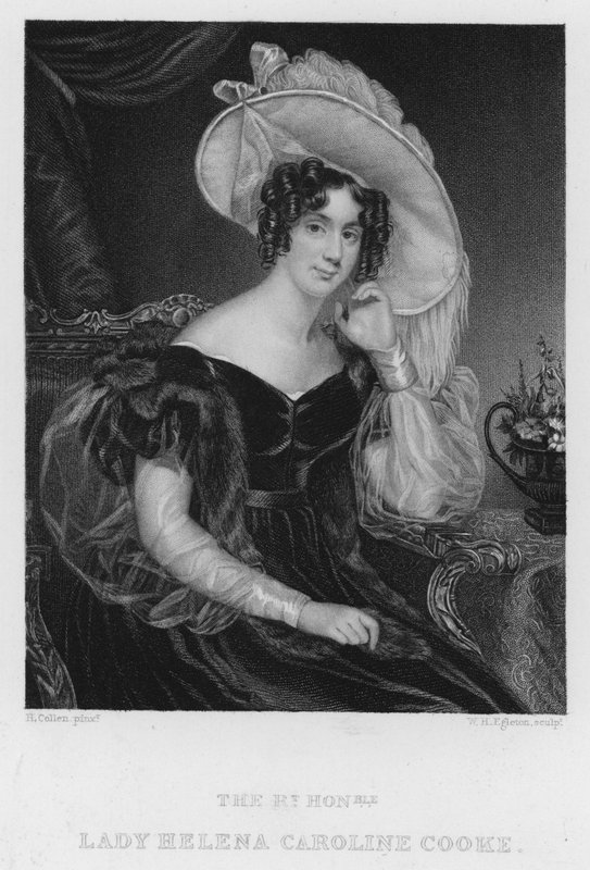 Leydi Helena Caroline Cooke (gravür) by Henry (after) Collen