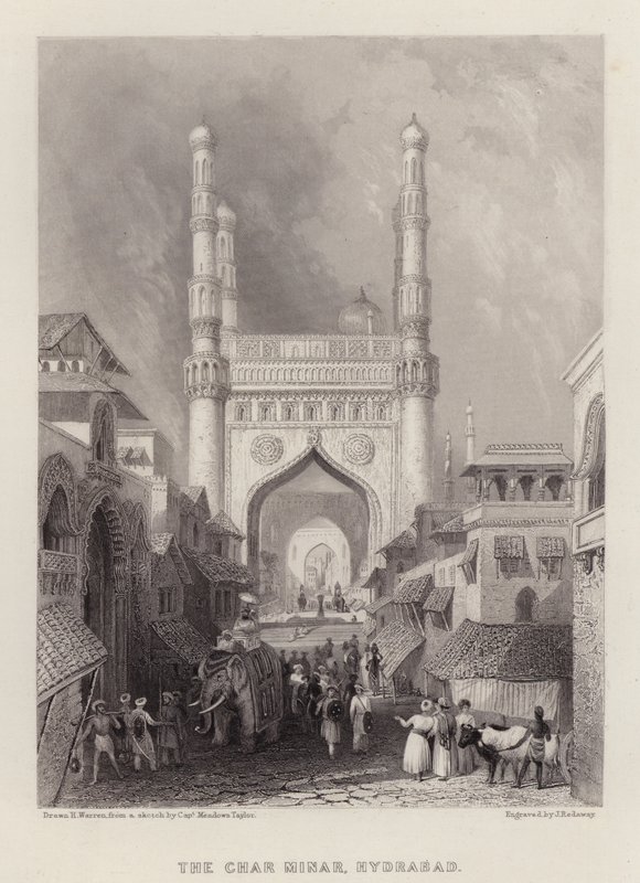 Char Minar, Hydrabad (renkli taş) by Henry (after) Warren