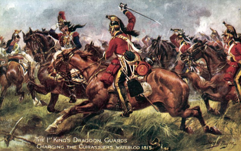 1. (Krallar) Ejderha Muhafızları, Waterloo Savaşı, 18 Haziran 1815 by Henry A. Payne