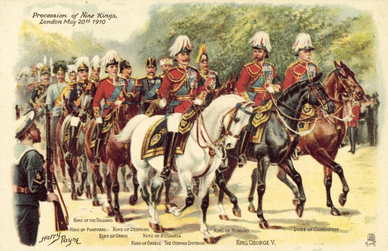 Dokuz kralın alayı, Londra, 20 Mayıs 1910 by Henry A. Payne