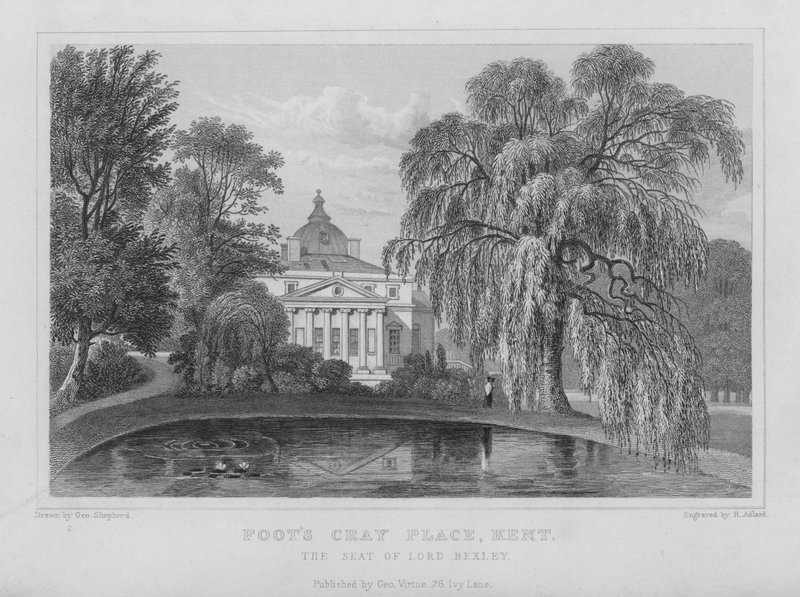 Foot's Cray Place, Kent (gravür) by Henry Adlard