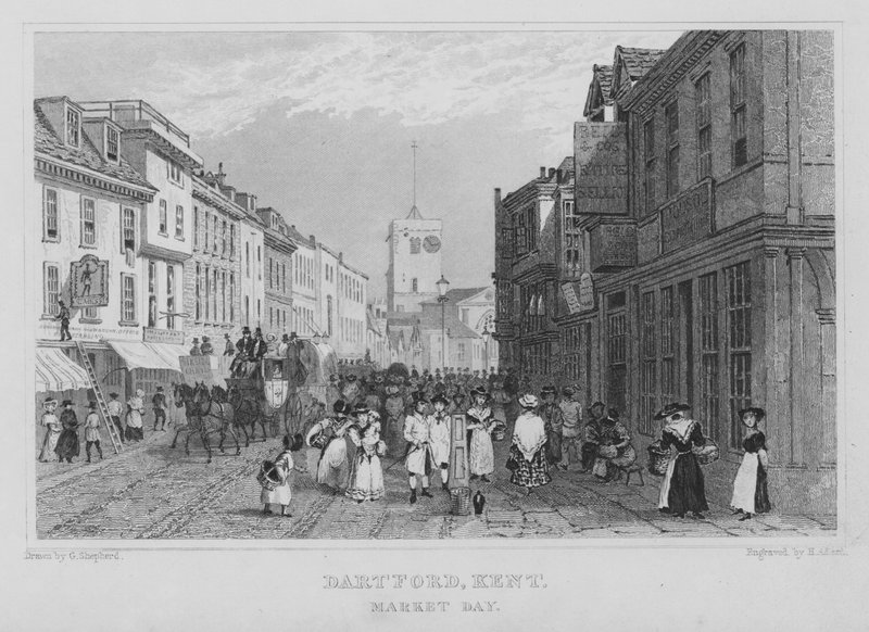 Pazar günü, Dartford, Kent (gravür) by Henry Adlard