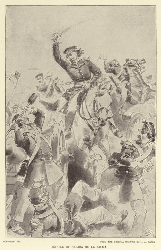 Resaca de la Palma Savaşı (lito) by Henry Alexander (after) Ogden