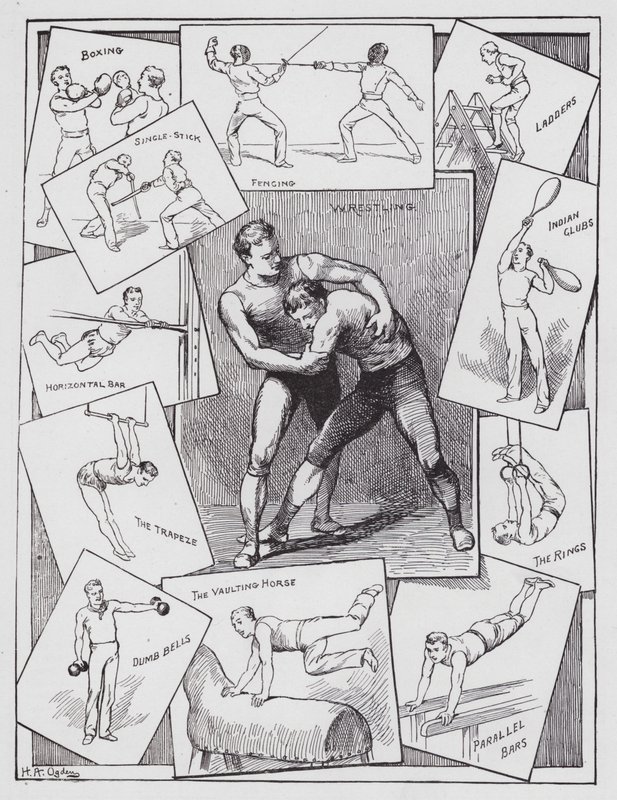 İç Mekan Egzersizleri (gravür) by Henry Alexander (after) Ogden