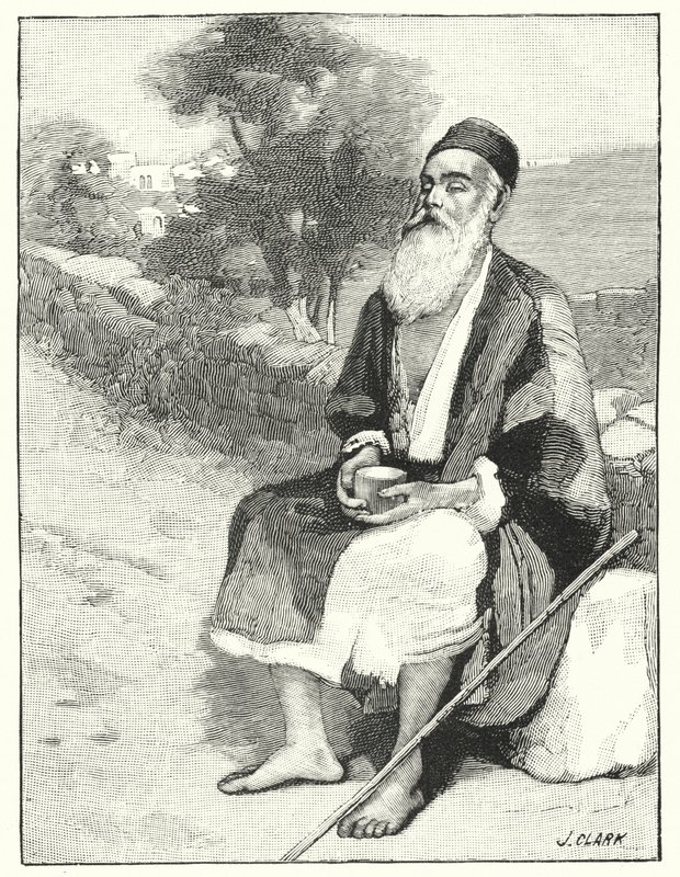Kudüs yakınlarında kör bir dilenci (lito) by Henry Andrew Harper