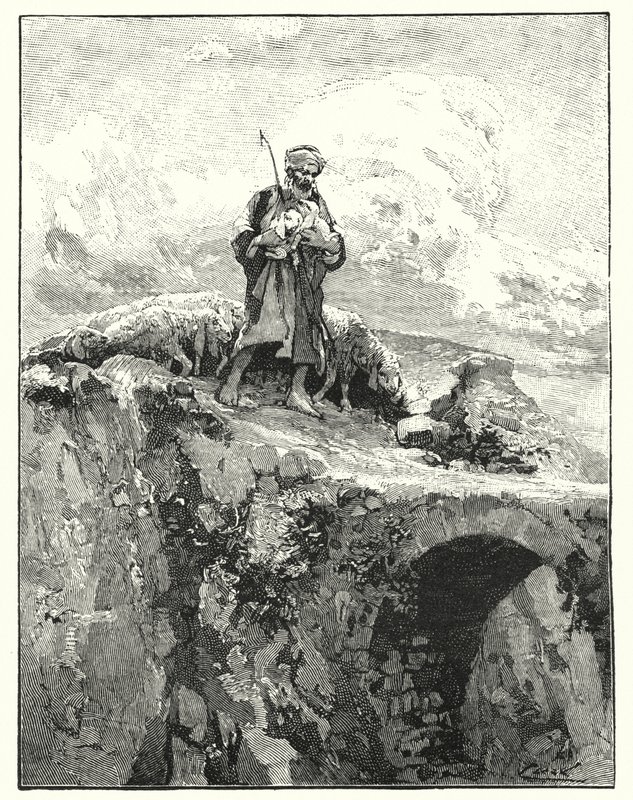 Ürdün üzerinde korkuluksuz köprü (lito) by Henry Andrew Harper