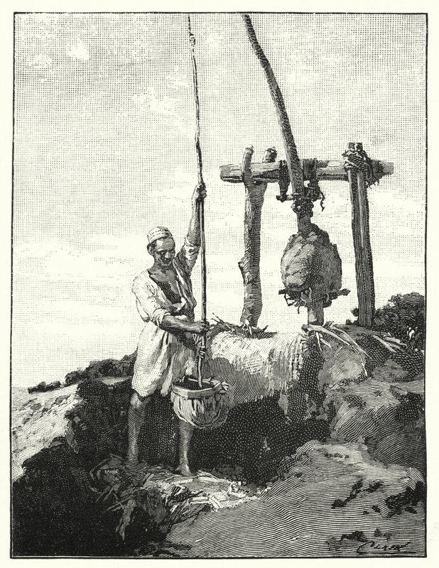 Doğuda su çekme yöntemi (lito) by Henry Andrew Harper