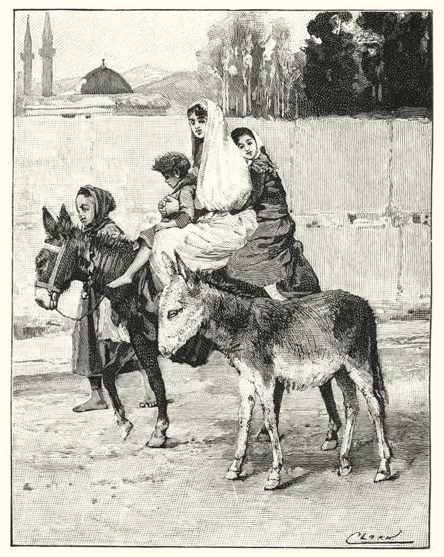 Bir eşeğe binen birkaç kişi (lito) by Henry Andrew Harper