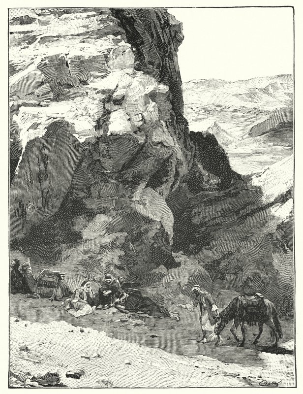 War Sabo (lito) yakınında büyük bir kayanın gölgesi by Henry Andrew Harper