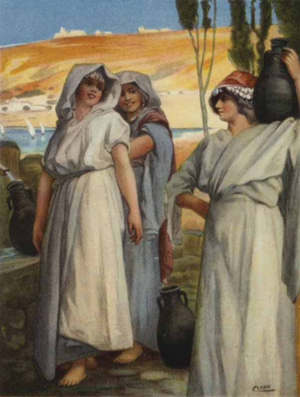 Bir kuyuda su çeken kadınlar (renkli taş) by Henry Andrew Harper
