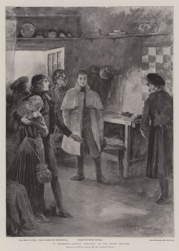 Court Theatre'da Bir Sigaracının Romantizmi by Henry Charles Seppings Wright