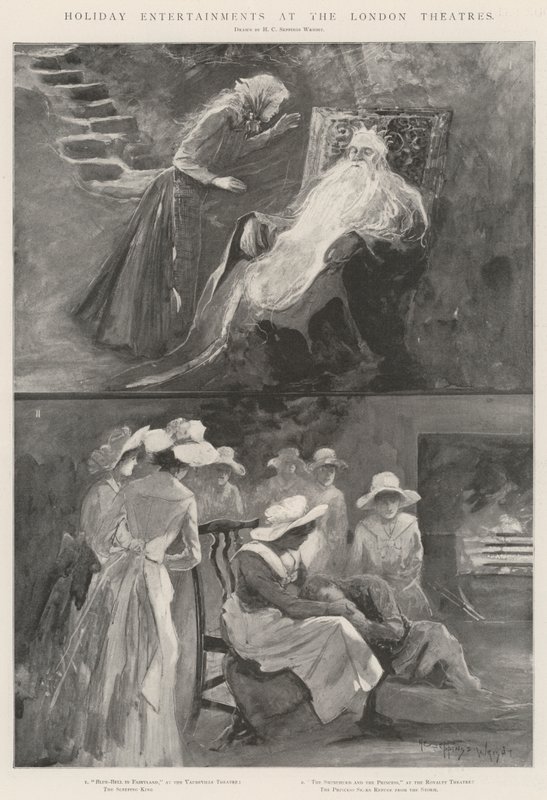 Londra Tiyatrolarında Tatil Eğlenceleri by Henry Charles Seppings Wright