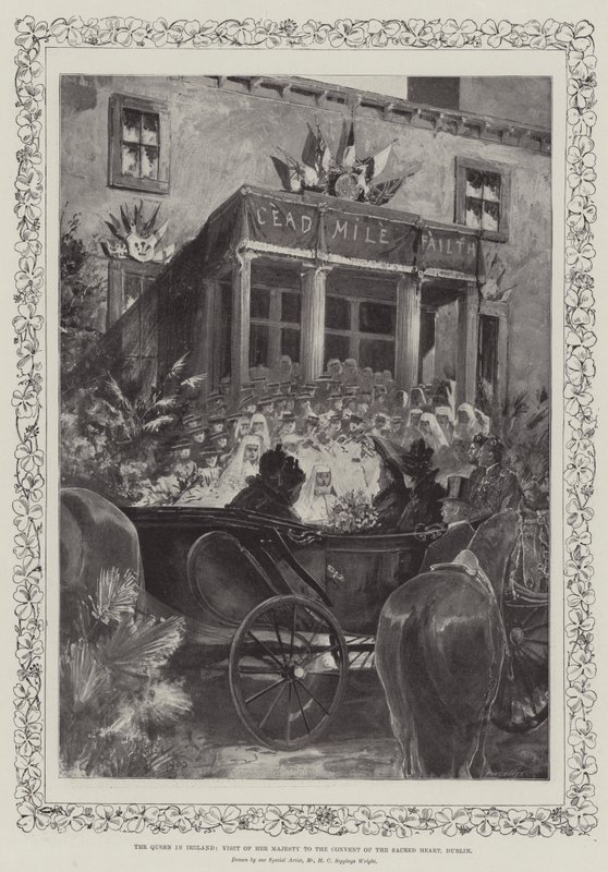 İrlanda Kraliçesi, Majestelerinin Dublin Kutsal Kalp Manastırını Ziyareti by Henry Charles Seppings Wright