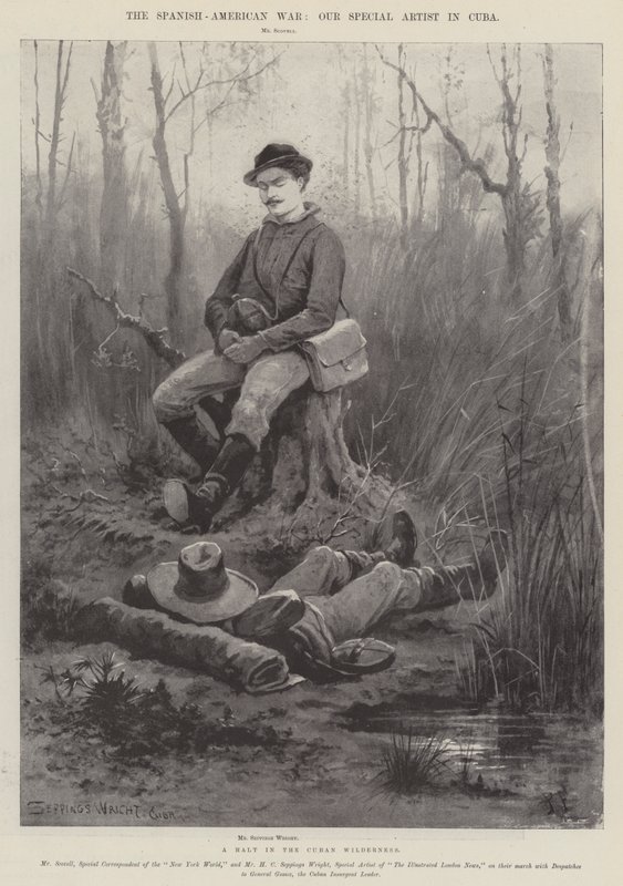 İspanyol-Amerikan Savaşı, Küba Vahşi Doğasında Durma by Henry Charles Seppings Wright