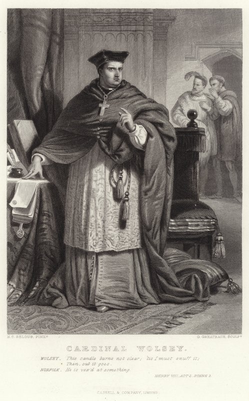 Kardinal Wolsey, Henry VIII, 3. Perde, 2. Sahne by Henry Courtney Selous