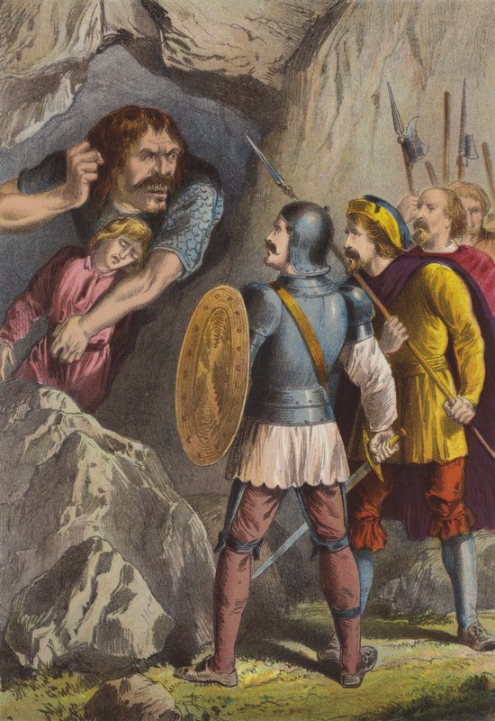 Dev Katil-İyi ve Zayıf-Zihin (chromolitho) by Henry Courtney Selous