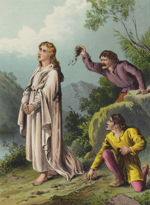 Önyargı, Kötü İrade ve Tanrısal Adam (chromolitho) by Henry Courtney Selous