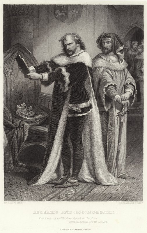 Richard ve Bolingbroke, Kral Richard II, Perde IV, Sahne I by Henry Courtney Selous