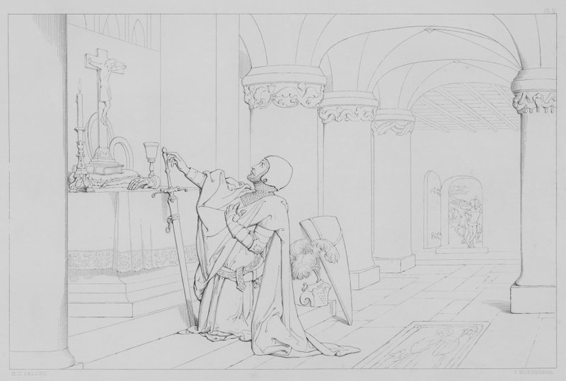 Sir Walter Scott'a göre Robert Bruce'un hayatından bir bölüm by Henry Courtney after Selous