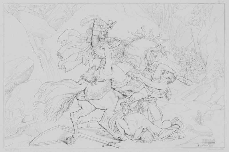Sir Walter Scott'a göre Robert Bruce'un hayatından bir bölüm by Henry Courtney after Selous