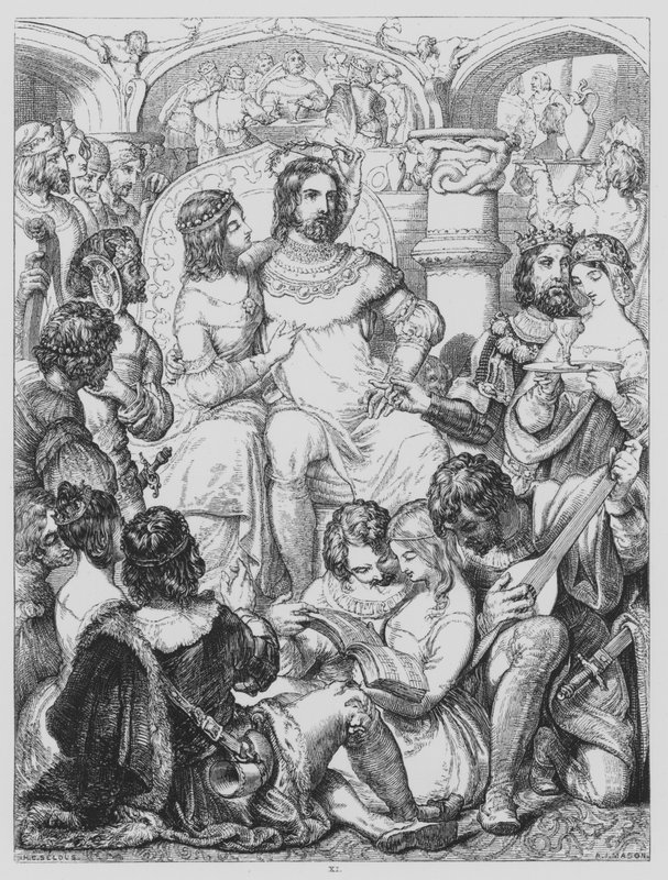 John Milton, L? Allegro by Henry Courtney after Selous