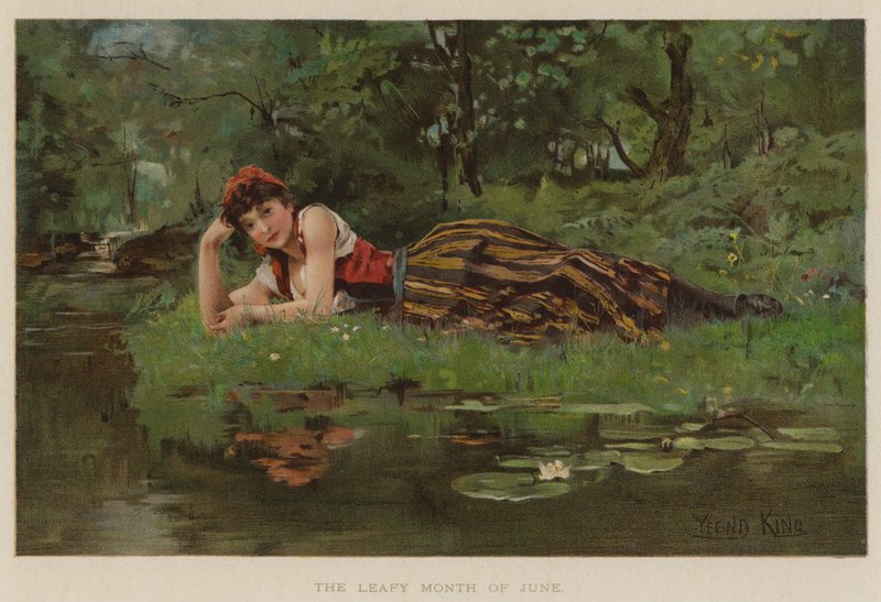 Yapraklı Haziran Ayı (chromolitho) by Henry John Yeend King