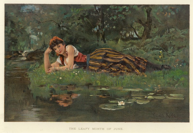 Yapraklı Haziran Ayı (chromolitho) by Henry John Yeend King