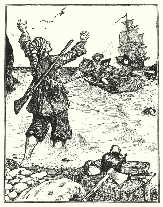 Alexander Selkirk (taş) by Henry Justice Ford