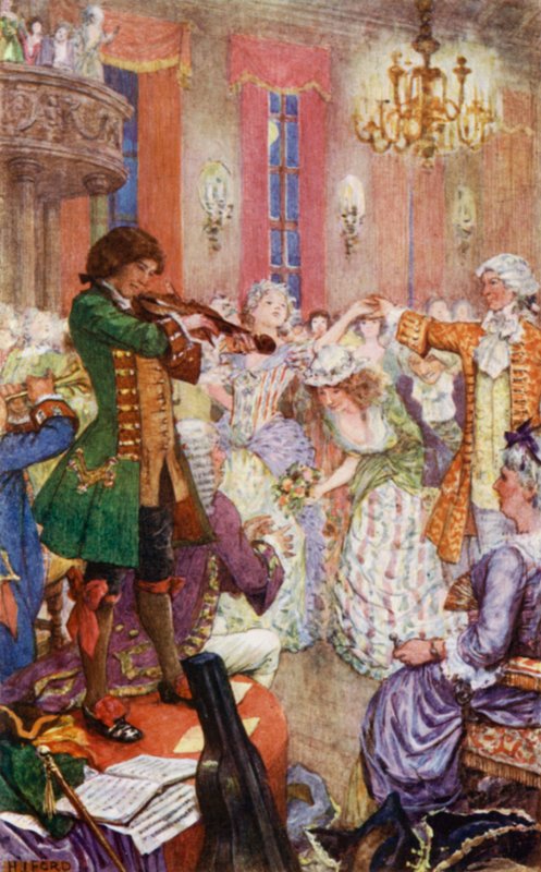 Kör Jack montaj toplarında keman çalıyor by Henry Justice Ford