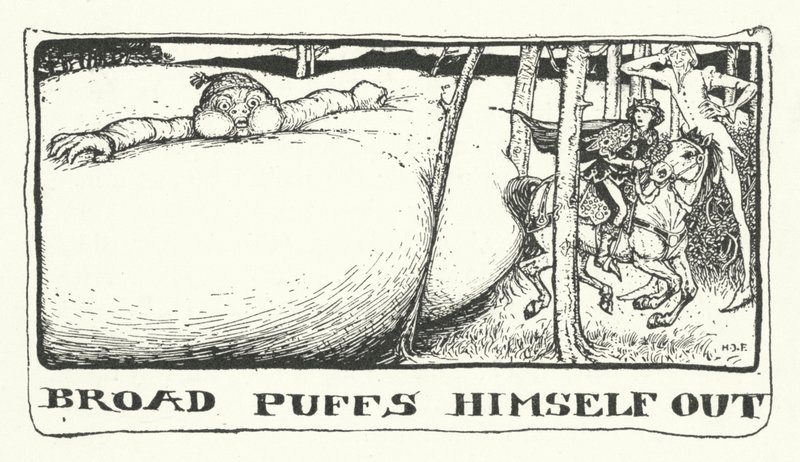 Geniş Puffs Kendisi Dışarı (gravür) by Henry Justice Ford