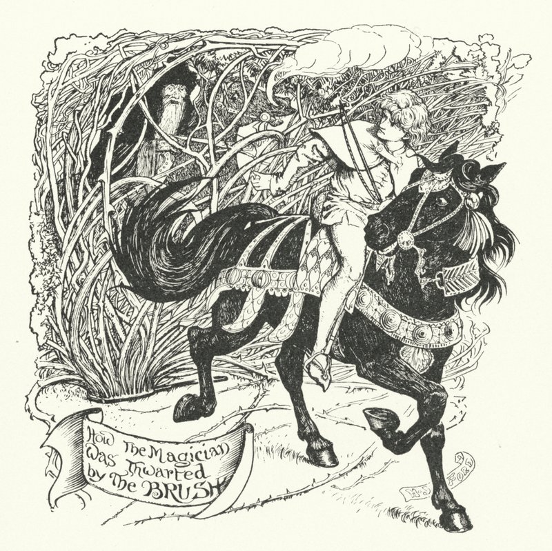 Sihirbazın Fırça Tarafından Nasıl Engellendiği (gravür) by Henry Justice Ford