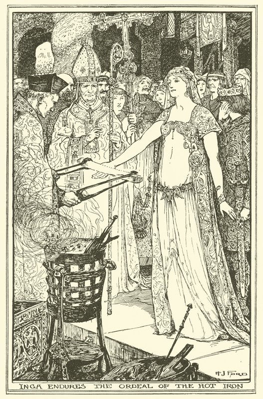 Inga Sıcak Demirin Çilesine Dayandı (gravür) by Henry Justice Ford