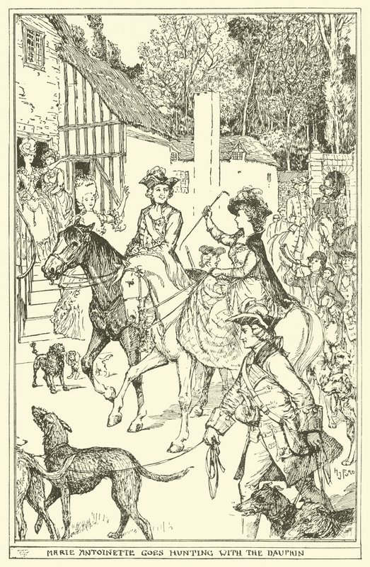 Marie Antoinette Dauphin ile Avlanmaya Gidiyor by Henry Justice Ford