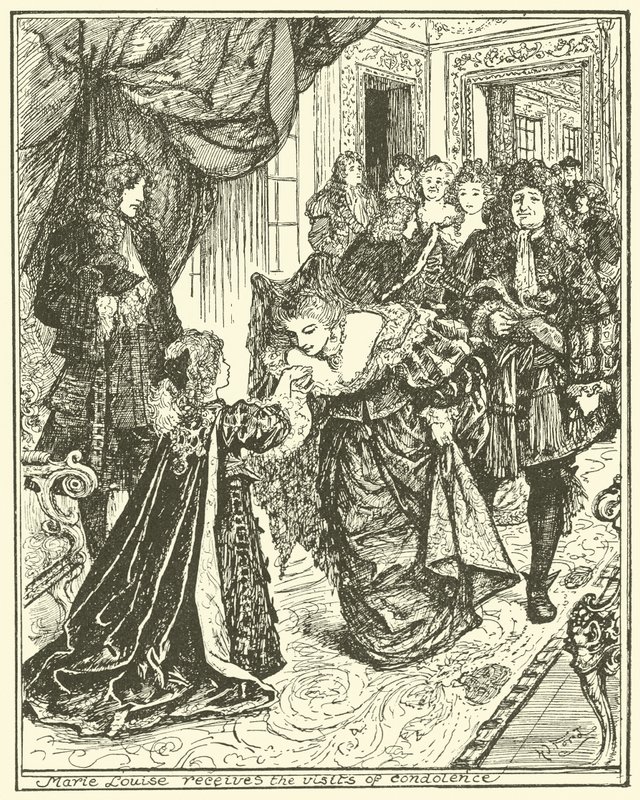 Marie Louise taziye ziyaretlerini kabul etti by Henry Justice Ford