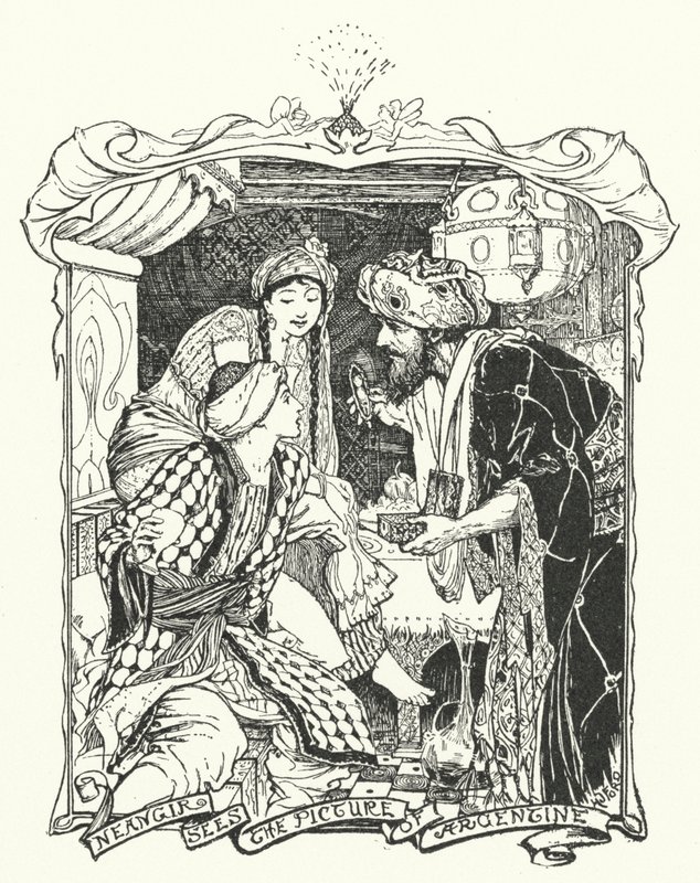 Neangir Arjantinli Resmini Görüyor (gravür) by Henry Justice Ford