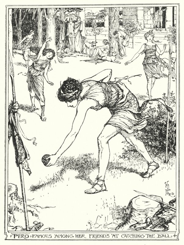 Pero, arkadaşları arasında topu yakalamasıyla ünlü (litho) by Henry Justice Ford