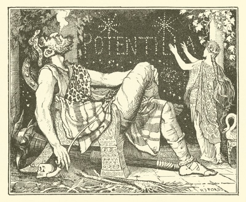 Prens Narcissus ve Prenses Potentilla (gravür) by Henry Justice Ford