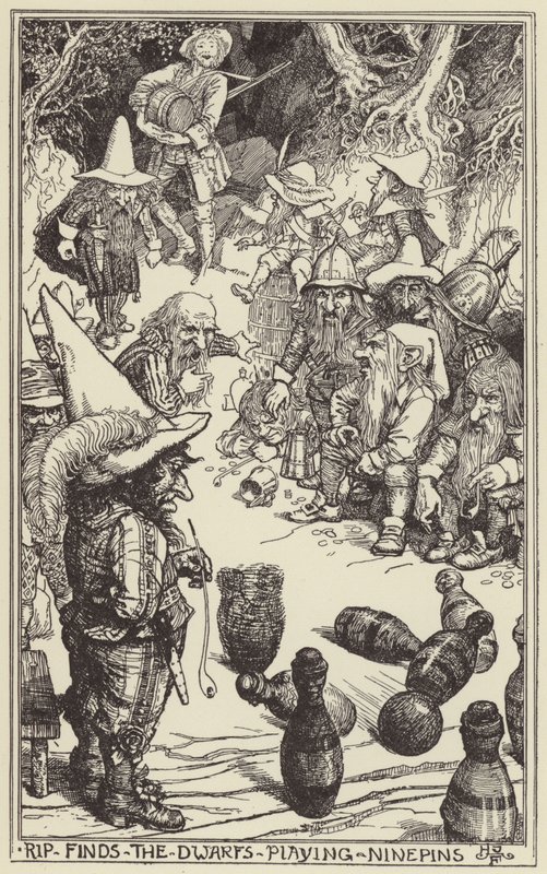 Rip, dokuz iğneli oynayan cüceleri bulur by Henry Justice Ford