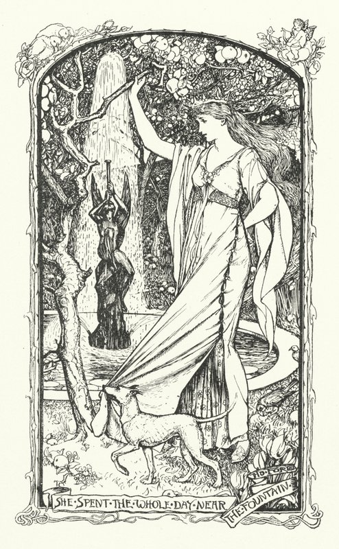 Bütün Günü Çeşmenin Yanında Geçirdi (gravür) by Henry Justice Ford
