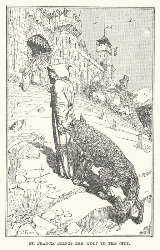 Aziz Francis kurdu şehre getiriyor (lito) by Henry Justice Ford