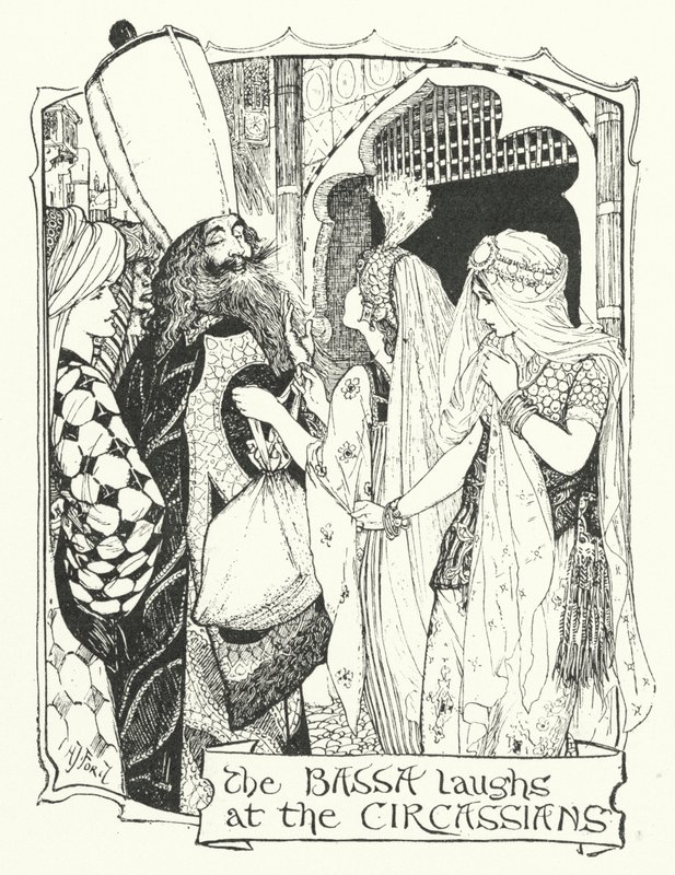Bassa Çerkeslere Gülüyor (gravür) by Henry Justice Ford