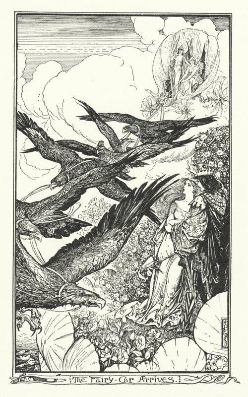 Peri Arabası Geldi (gravür) by Henry Justice Ford