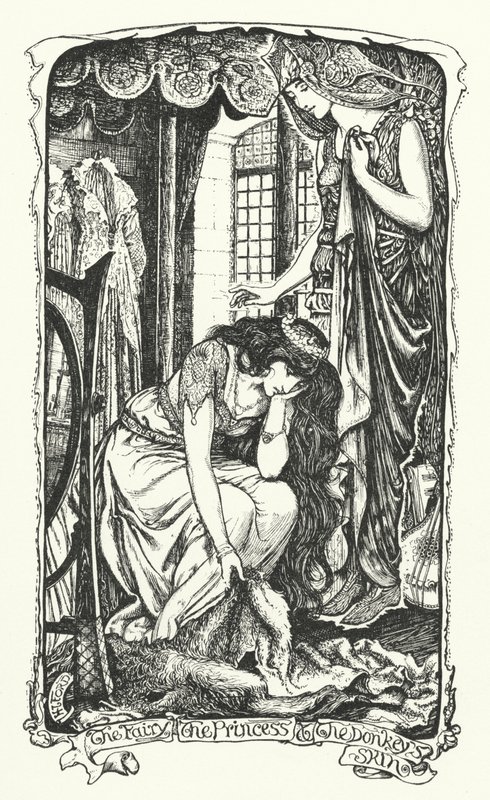 Peri, Prenses ve Eşek Derisi (gravür) by Henry Justice Ford