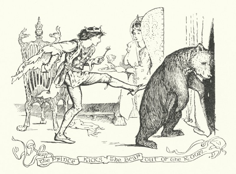 Prens Ayıyı Odadan Çıkardı (gravür) by Henry Justice Ford